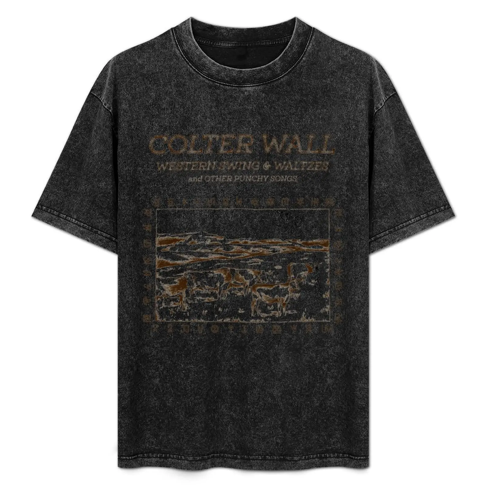 colter wall western tour 2020 nekat12 T-Shirt oversized graphic tee rapper graphic tees man t shirt black t-shirts for men