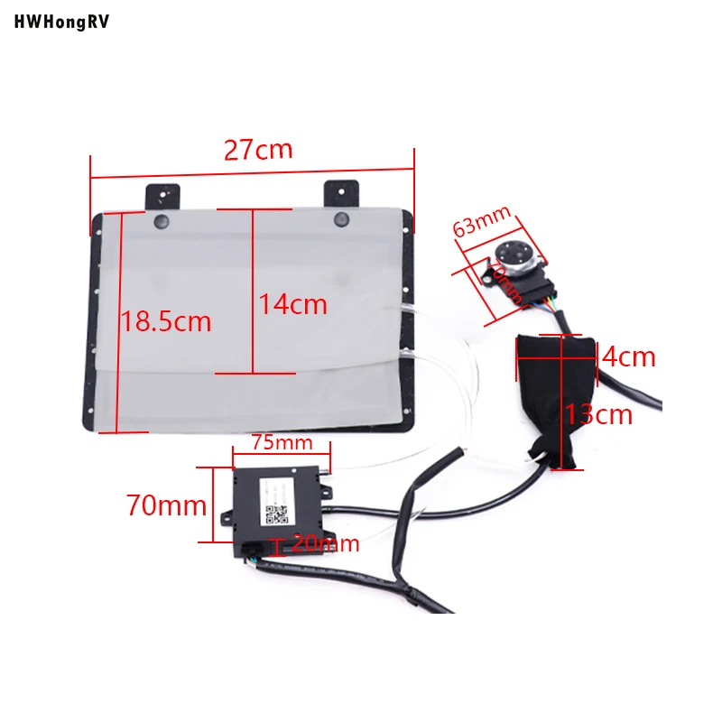4-Ways Adjustable Pneumatic Air Bladder Car Seat Back Support System Lumbar Booster for Campervan Vehicle