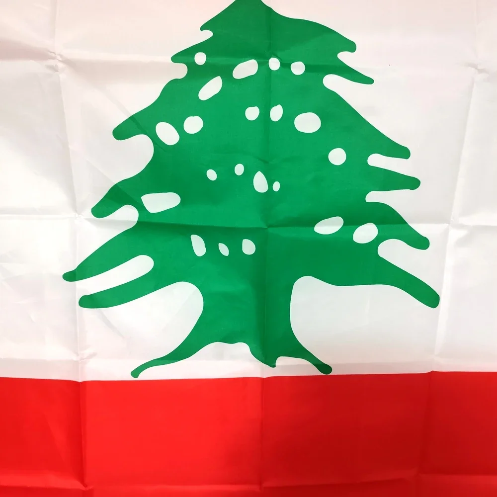 Lebanon Flag Indoor Outdoor 90*150cm Hanging Polyester Flag For Decoration