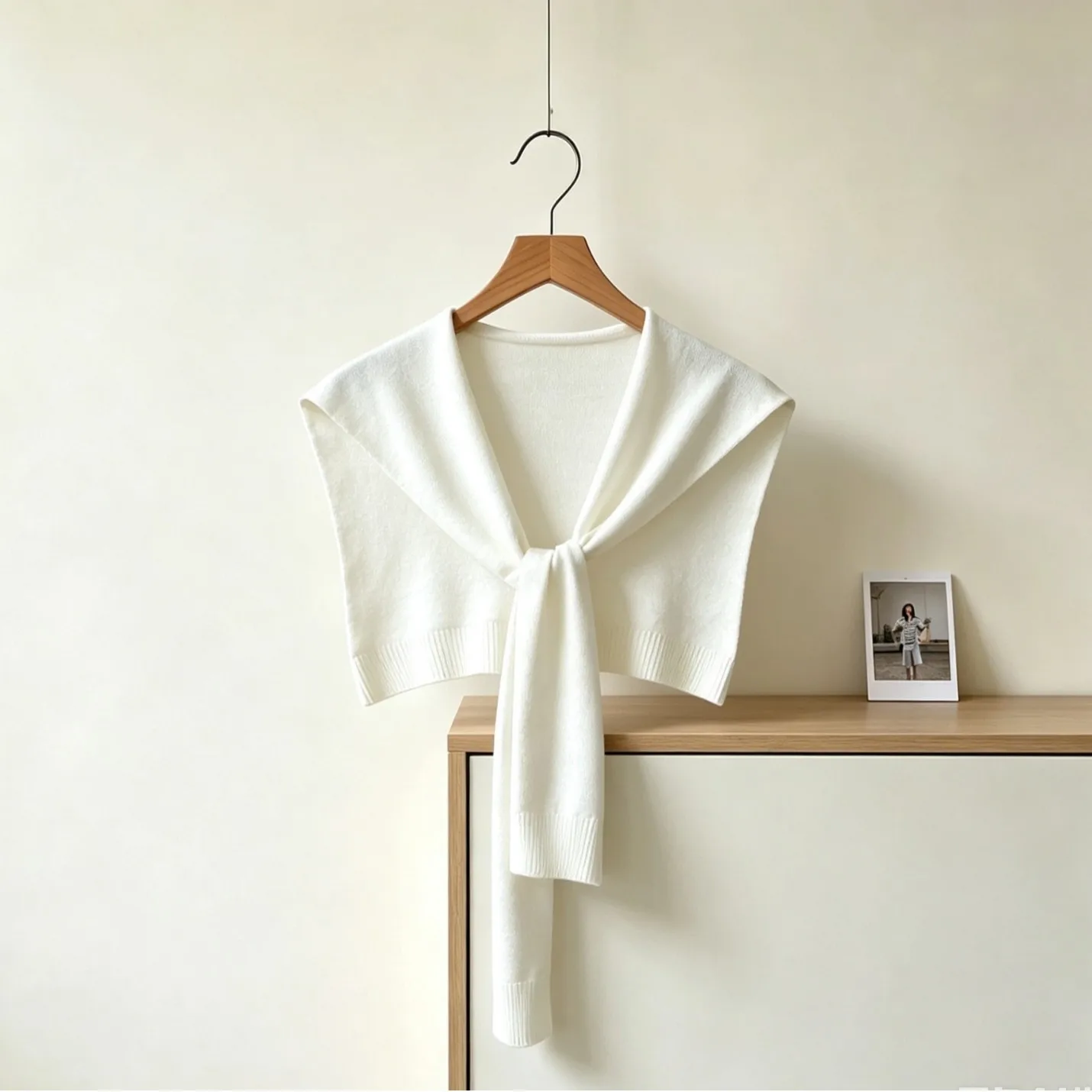 Women's Shawl-style Outerwear Solid Versatile Striped Small Vest Ladies' Shawl Layered Shirt Fake Collar Striped Girls' Shawl