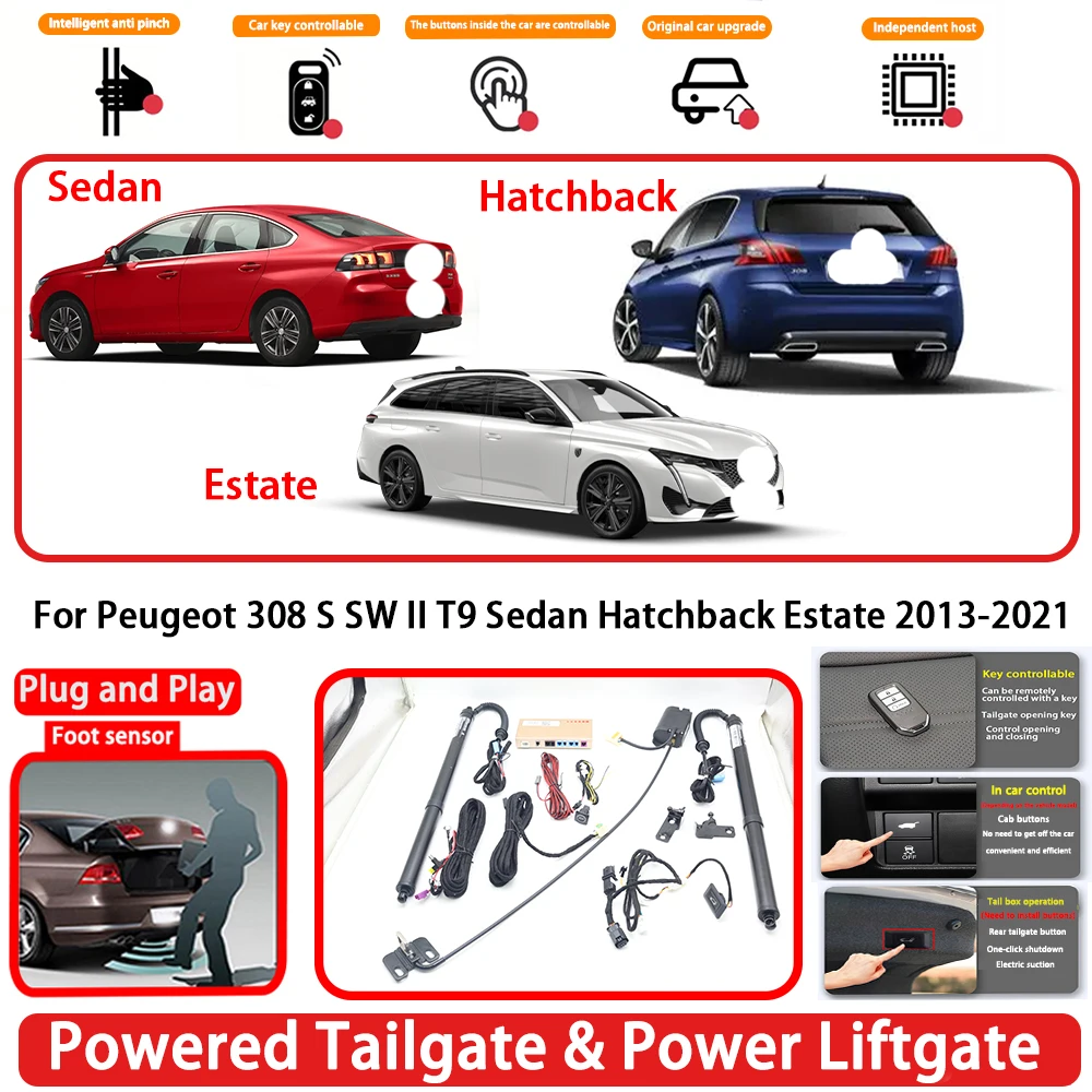 for Peugeot 308 S SW II T9 Sedan Hatchback Estate 2013-2021 OEM Auto Powered Tailgate Power Liftgate Rear Trunk Opener System