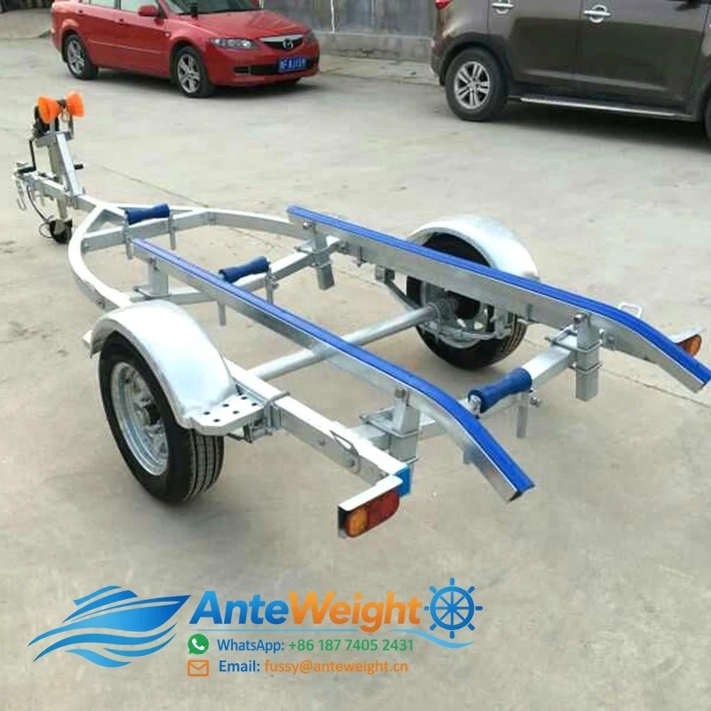 Trailer with Three- Wheel Home Use Country Town River and Lake Boat Pedal Hull protection Good Rubber Support