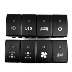 Power On Off Car Orange Light Rear Diff Switch LED Light Spotlight Push Button Switch with Wire for Suzuki JIMNY 2007-2015