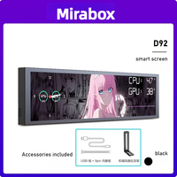 Mirabox D92 Chassis Secondary Screen 9.2-Inch Long Strip Display-DIY Theme PC Performance Monitoring & CPU Temperature Display
