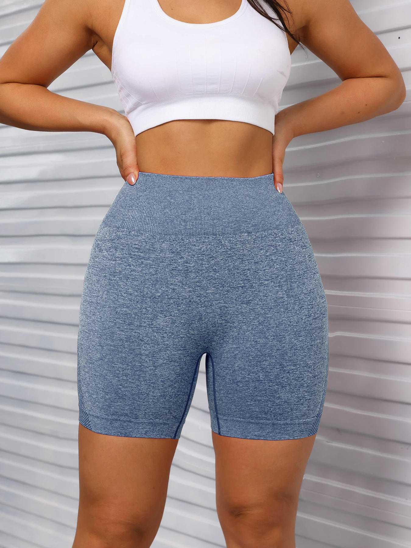 2024 Summer Sexy Gym Shorts Woman Skinny Stretch High Waist Sport Shorts Seamless Activewear Running
