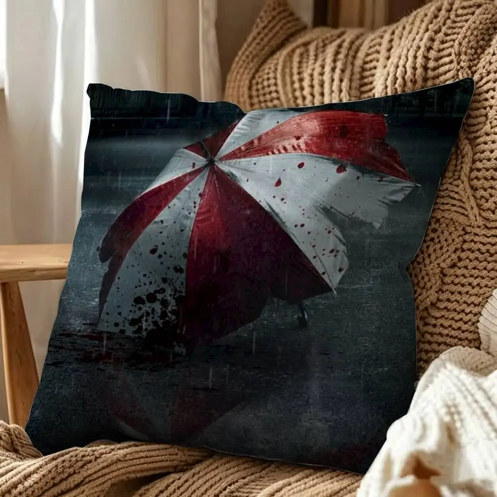 Resident Evil Umbrella  Double-Sided Printed Cushion Cover Bedroom Bedside Sofa Pillow Case