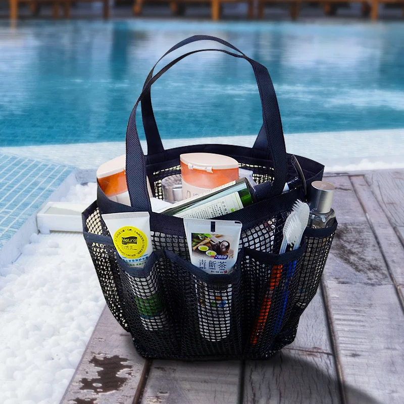 

Portable Mesh Beach Bag Handbags Shower Caddy Portable For College Dorm Large Bathroom Tote Bag Durable Shower Bag