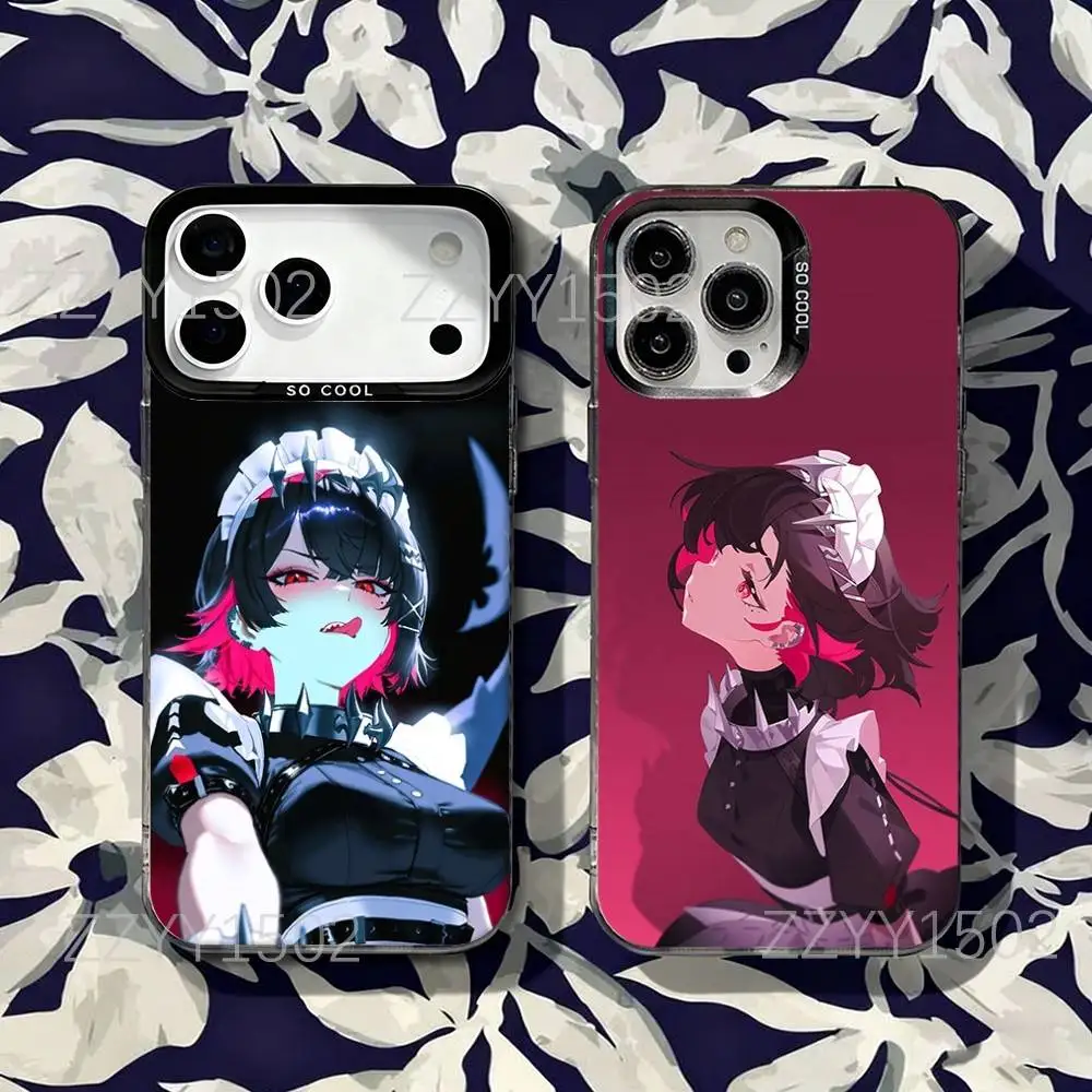 

Z-Zenless Zone Zero ZZZ Ellen Matte Fingerprint Proof Phone Case For iPhone 17,16,15,14,13,12,X,8,Pro,Max,Plus,SE4,Air,Mini