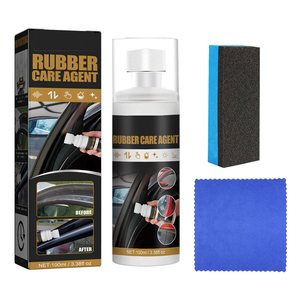 

Распродажа, новинка, 100 мл, средство для ухода за резиной автомобиля, обновление, полирующий спрей, набор губок для чистки автомобиля, сменный инструмент, аксессуары