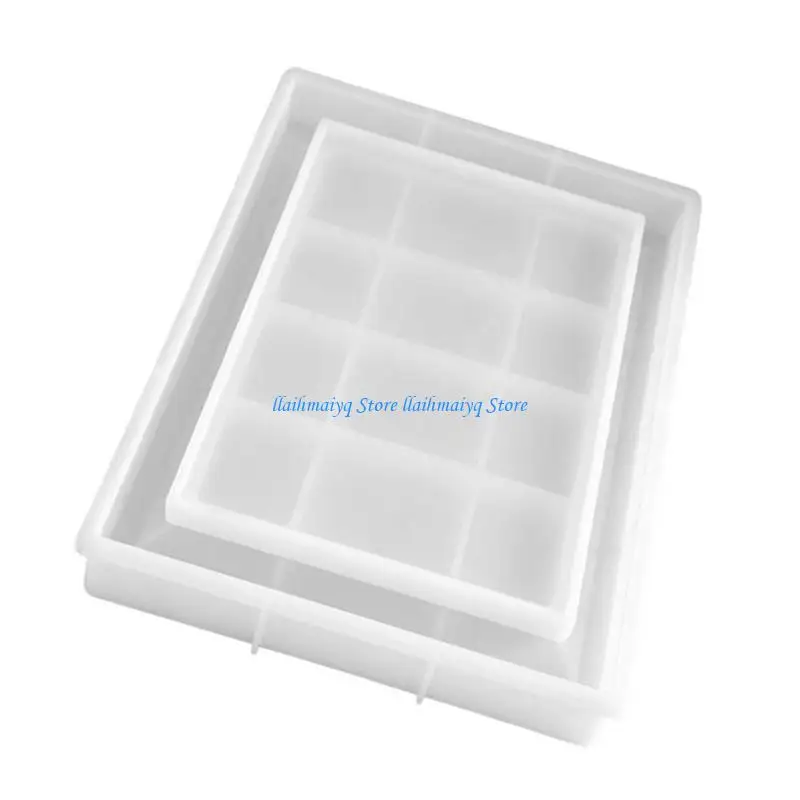 573B Rectangle Photo Frame Silicone Mold Easy Release Customizable Frame Mold for Home Decoration Jewelry Making Tool