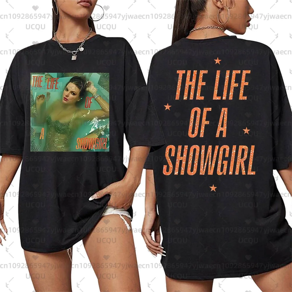The Life of A Showgirl Tour 2025 Graphic T Shirt Men Women Vintage Fashion Short Sleeve T-shirts Hip Hop Clothing Cotton T-shirt