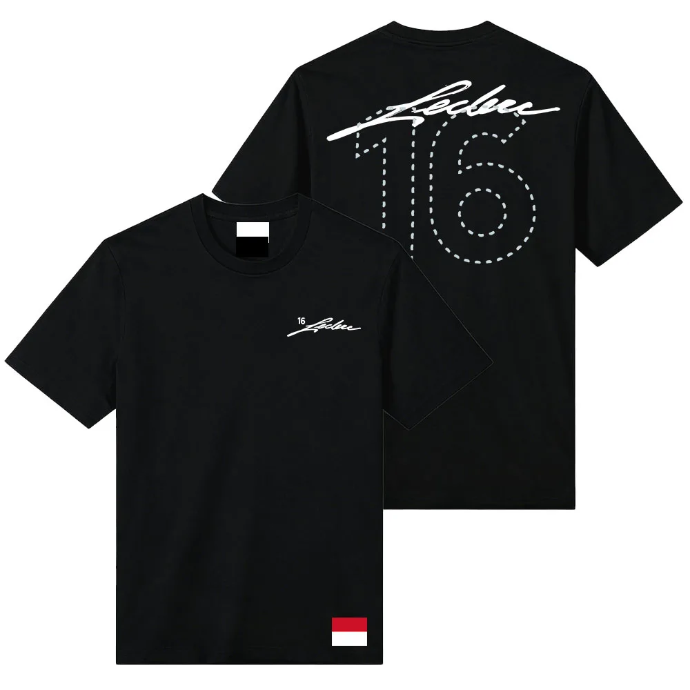 SIGNATURE TEE Charles No.16 Leclerc T-shirt O-neck Summer Short Sleeve Male Tshirts Fashion Design Graphic Printing Merch Mens