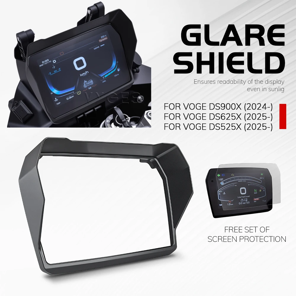 Glare Shield Visiera parasole Copertura Strumento Schermo Parasole Guard Per VOGE DS900X 2024- DS625X DS525X DSX 900 625 525 2025-