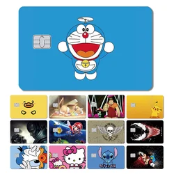 Kawaii Stitch Iron Man PVC Film Skin Sticker for Credit Debit Bank Card Metro Card Front Side