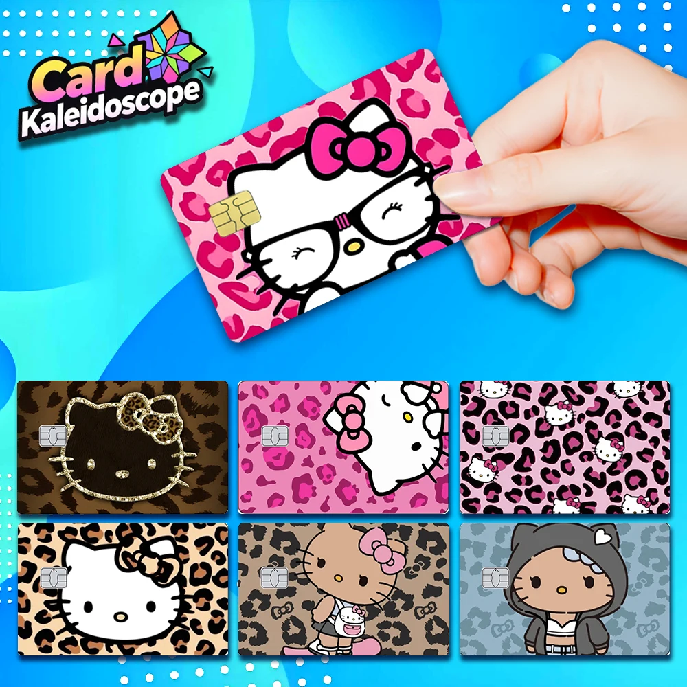 Pegatinas para Tarjetas de Crédito con Estampado de Leopardo, Adhesivos Bonitos de Dibujos Animados para Decorar Tarjetas VISA, JCB, AMEX, MasterCard y Otras Tarjetas con Chip