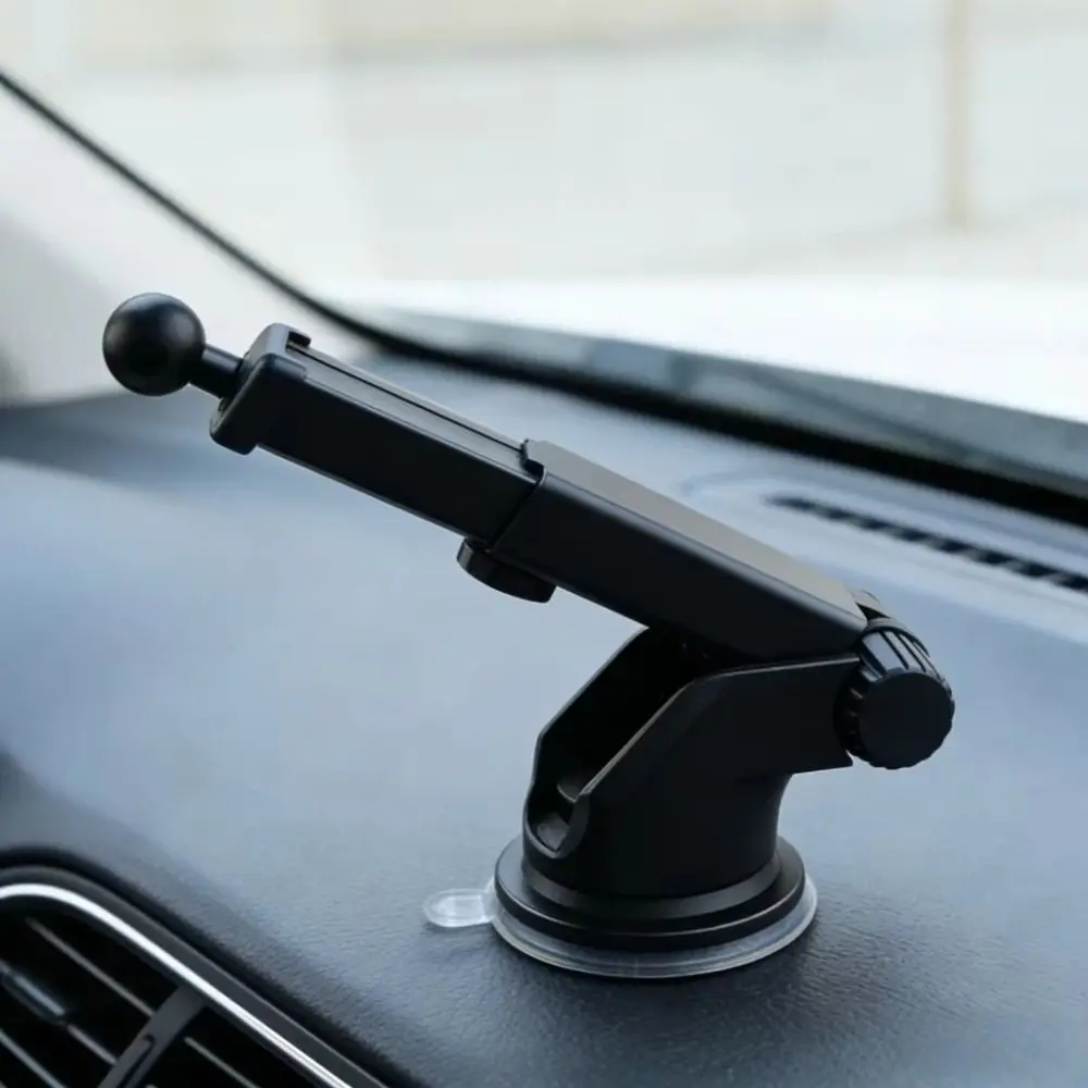 1Pcs 17mm Ball Car Suction Cup Mount Silicone Bracket Black Car Phone Holder ABS Rotating Suction Cup Dashboard Phone Mount