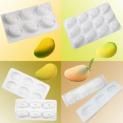 Food Grade Fruit Mousse Cake Mould 3D Mango Design Silicone Cake Molds Party Pastry Bakeware Kitchen Dessert Baking Tools