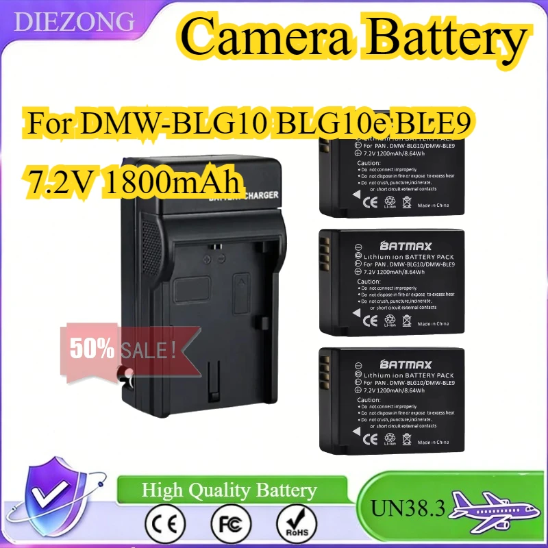 

DMW-BLG10 BLG10e BLE9 Camera Battery For Panasonic Lumix GX80 GX85 with Charger For GF5 GF6 GX7 LX100 Digital Batteries
