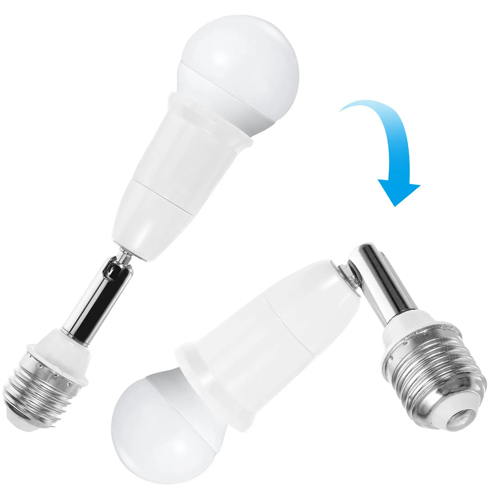 

Переходник для лампы E27 с гибким шарниром, совместимый со стандартными лампами, для продления срока службы светильника