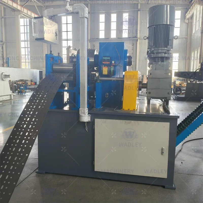 【Construction 】Heavy Duty Rack Upright Roll Forming Machine With Continuous Punching Function Q235 Steel Shelf Post Roll Forming