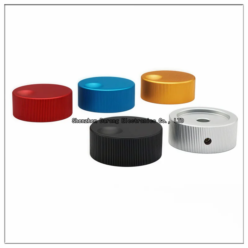 32×13 all aluminum drawn solid core knob cap Potentiometer adjusting cap Electronic instrument equipment switch cap screw fixed