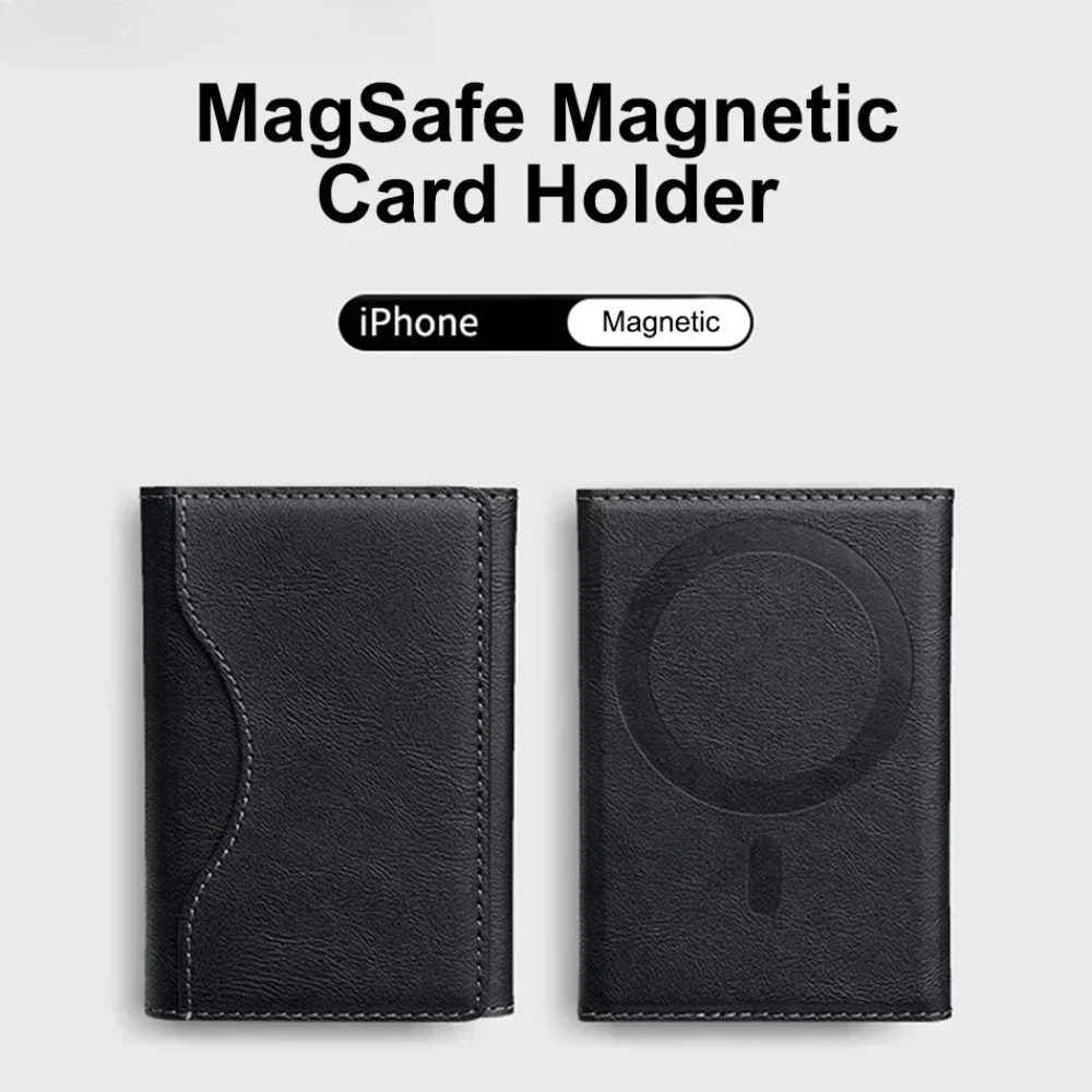 Portafoglio unisex per porta carte Magsafe Portafoglio uomo donna Porta carte magnetico in pelle PU per IPhone 17 16 Pro Max per Samsung