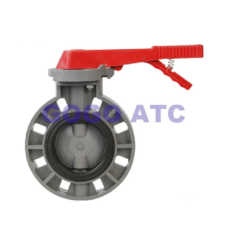 UPVC Clip type butterfly valve DN 100 mm UPVC manual butterfly valve plastic butterfly valve pipeline butterfly valve