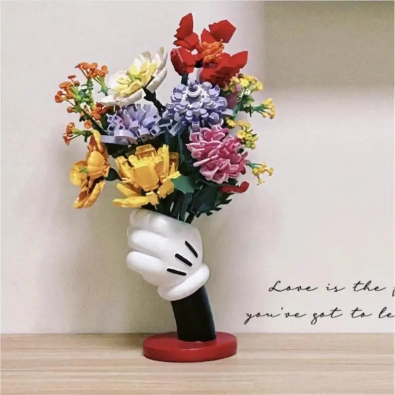 Disney Mickey Mouse Creative Design Cute Plastic Pen Holder Storage Gloves Vase Desktop Ornament Couple Christmas Halloween Gift