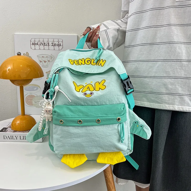 Korean Style Lightweight Backpack Middle High School Girls Schoolbag Large Capacity Breathable Commuting Backpack Laptop Bag