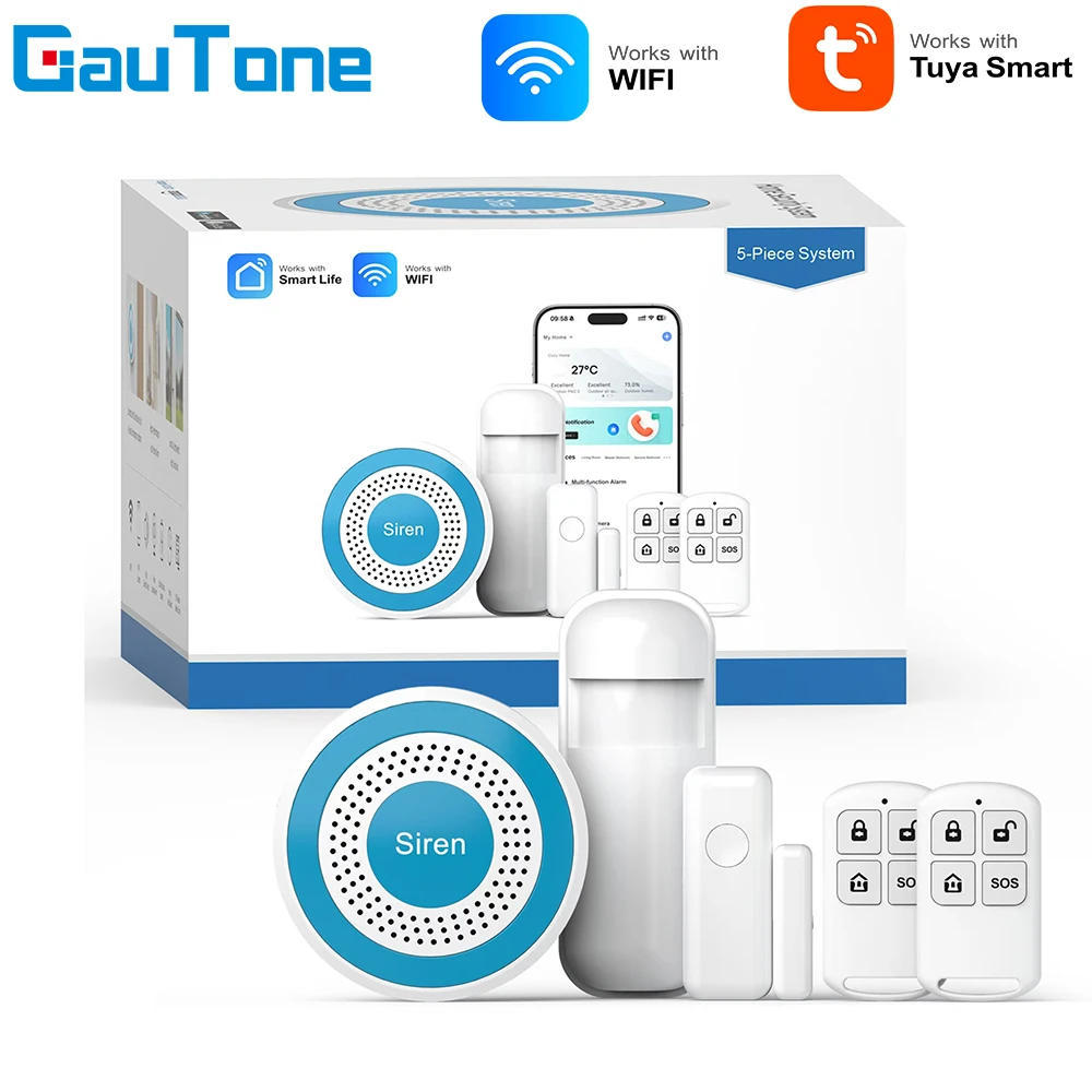 

Tuya WIFI умная домашняя сигнализация домашняя DIY TUYA беспроводная дверная сигнализация датчик двери и окна работает с Alexa