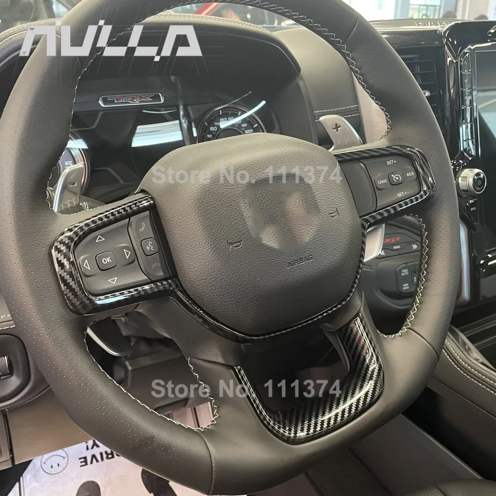 

Для Dodge RAM 1500 TRX 2021-2023 2024 2025 отделка рамы рулевого колеса аксессуары для интерьера
