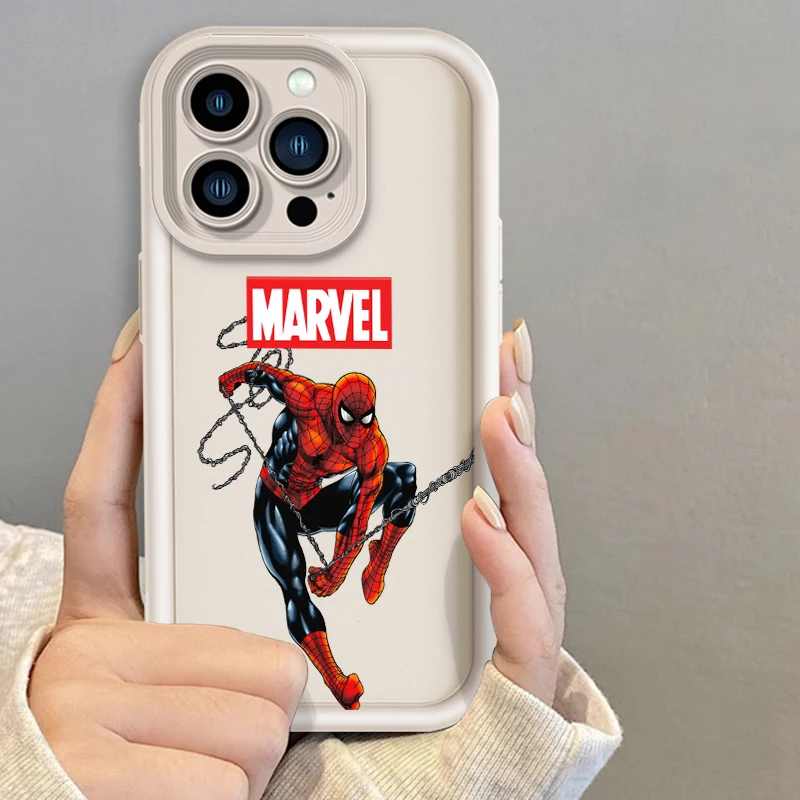 

Marvel Spider-Man Cool Eye Ladder For Apple iPhone 15 14 13 12 11 XS XR X Pro Max Plus Soft Phone Case