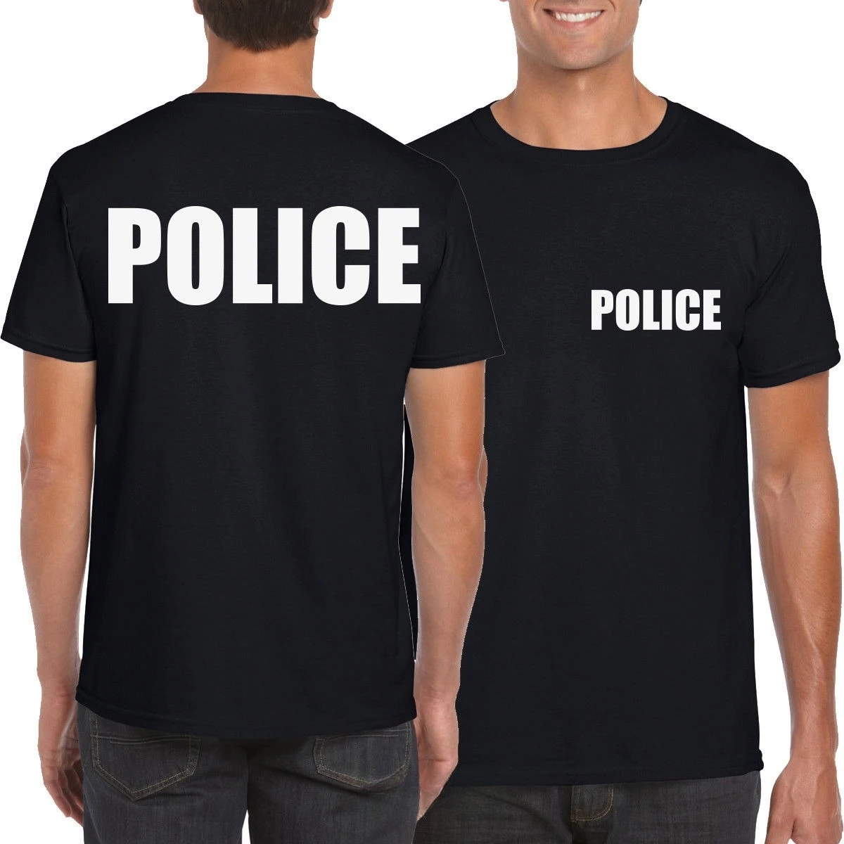 Novelty Cops Workwear SWAT FBI SECURITY Printed T-shirt Men Women Cotton Loose Casual Tshirt Men's T-shirt Summer Men's Clothing
