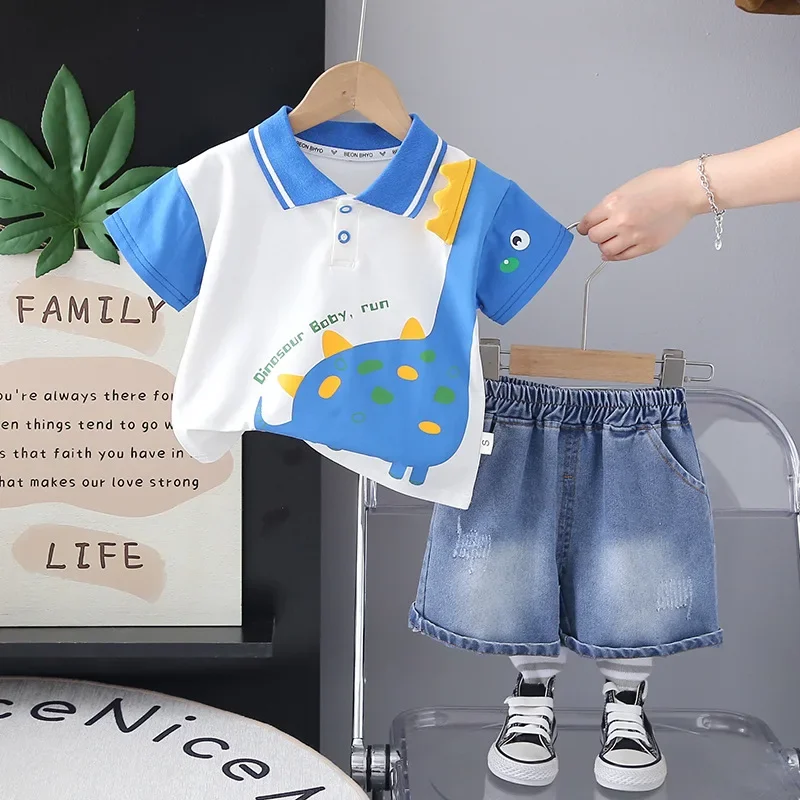 

New Summer Baby Boys Clothes Suit Children T-Shirt Shorts 2Pcs/Sets Toddler Girls Clothing Infant Sports Costume Kids Tracksuits