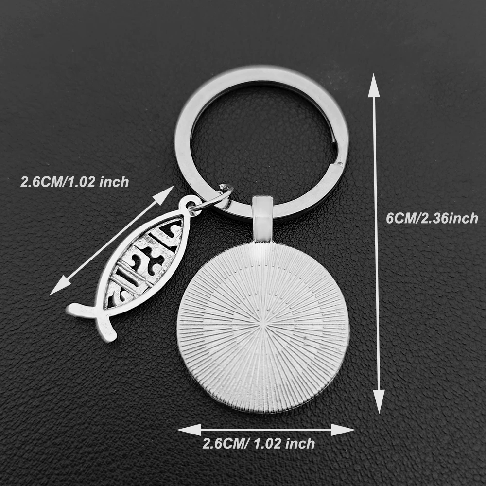 I Love Jesus Keychains for Women Christian Key Chains Cross Gift for Men