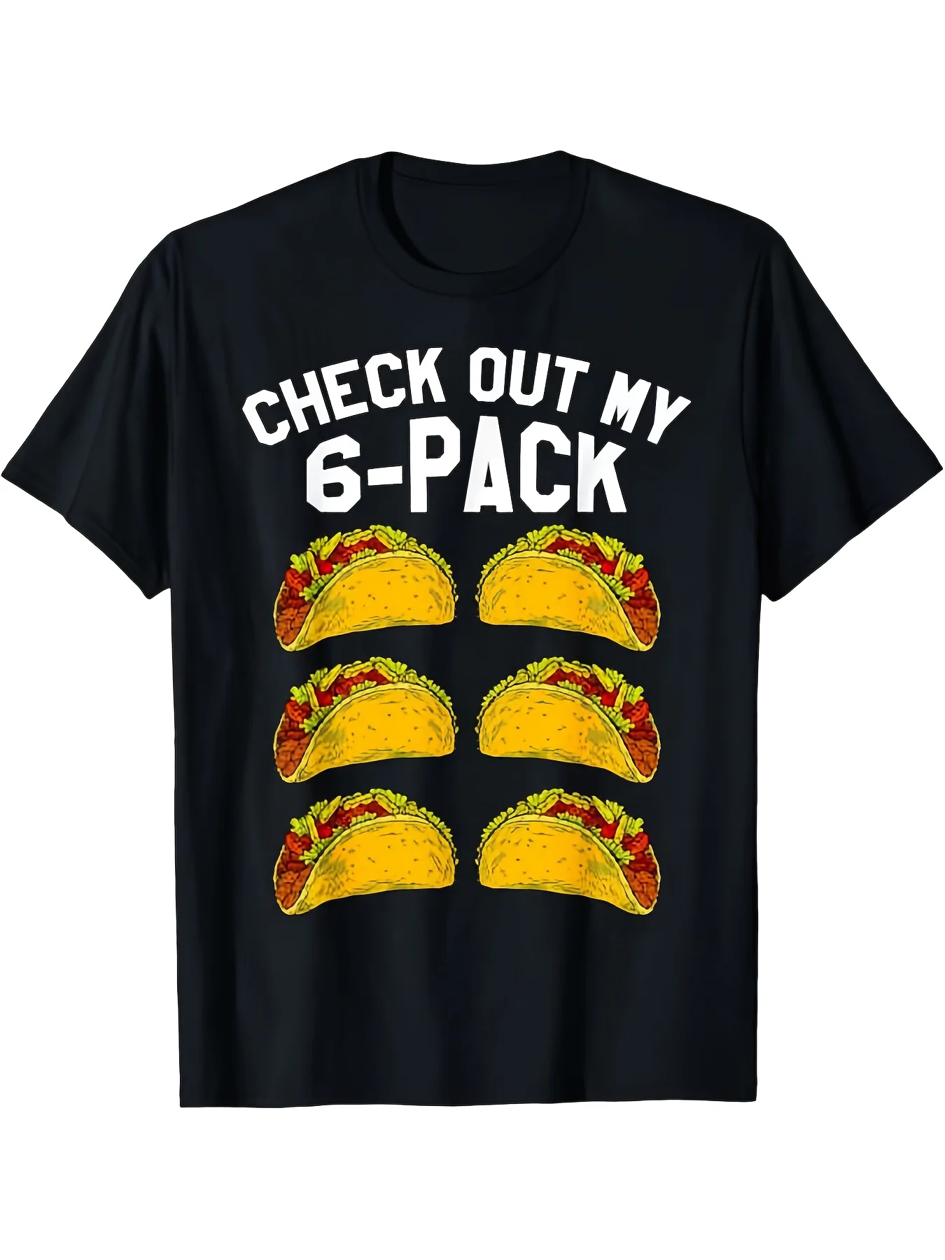 6-Pack of Fitness Corn Dog-Themed Fun Mexican Gym Shirts, Printed T-Shirts Designed for Corn Dog Lovers, Outdoor Style with a Crew Neck, Suitable for Daily Outings, Walks, Camping, and Year-Round Wear, Made from Ultra-Soft Breathable Fabric, Casual Wear with Short Sleeves and Regular Fit, Suitable for All Seasons, Perfect Casual T-Shirt Gift, Available in Plus Sizes