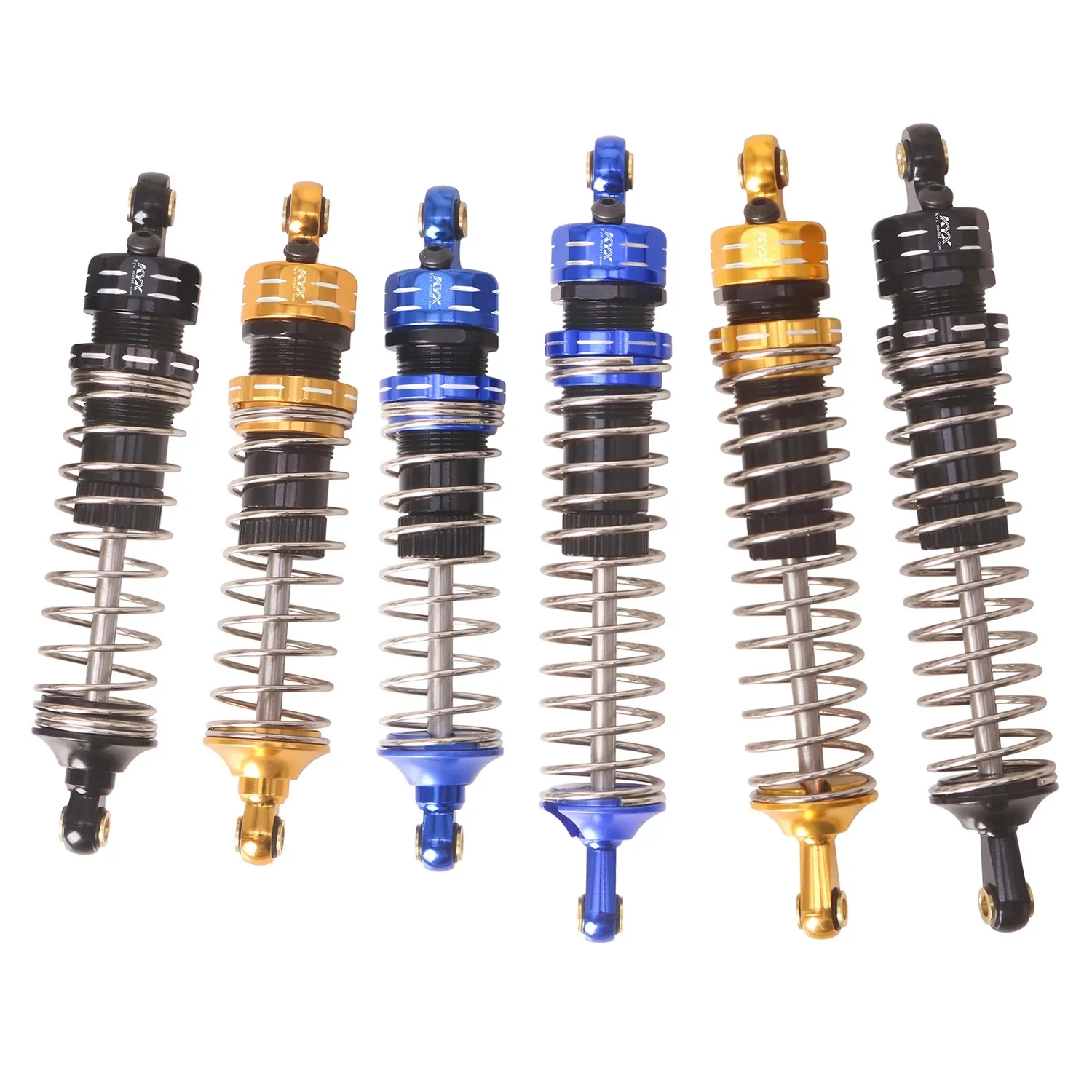 ممتص الصدمات المعدني KYX (2 قطعة) لعربات التي تجرها الدواب الكهربائية 1/10 Tamiya Bigwig 2017 (47330 هيكل)