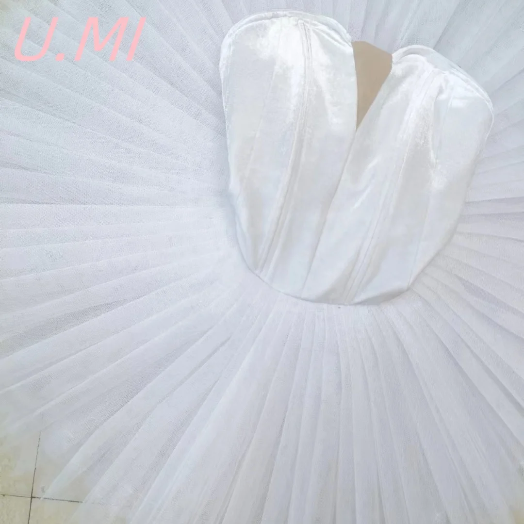 Ballet White Swan Swan Lake solo ballet Tutu tulle gauze pancake dress