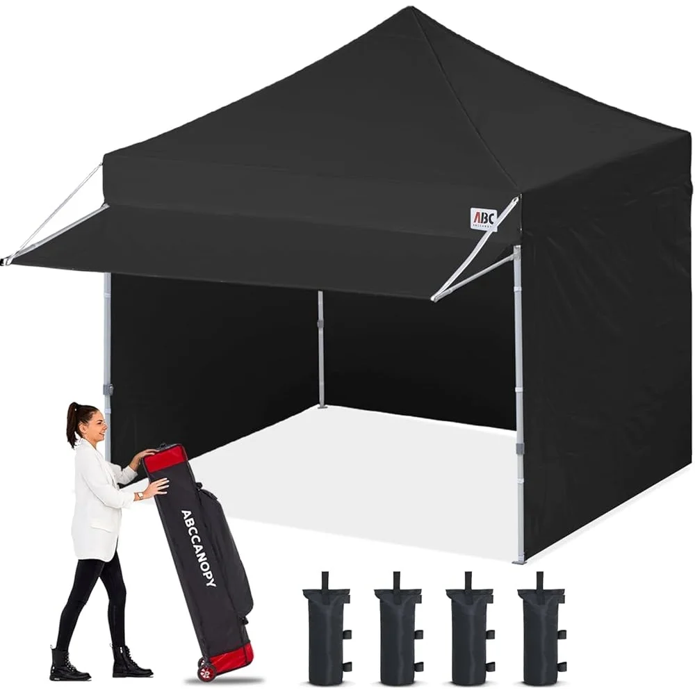 

10x10 Pop Up Canopy Tent Waterproof Sidewalls Sturdy Frame Perfect Outdoor Marketing Events and Parties