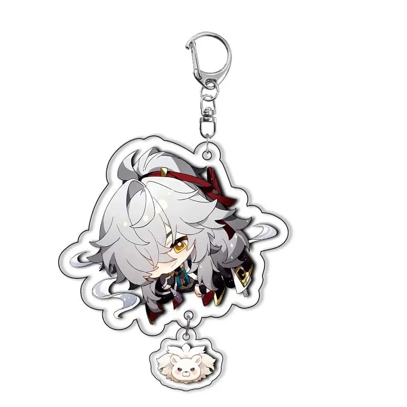 Game Honkai Star Rail Keychain Dan Heng Bronya Rand Asta Herta Himeko Figure Pendant Car Key Chain Jewelry Men Gift Accessories