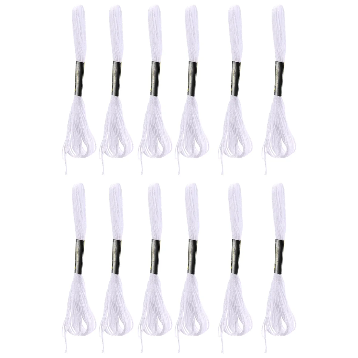 12x สีขาว Anchor เข็มผ้าฝ้ายเย็บปักถักร้อยไหมขัดฟัน Skeins เย็บหัตถกรรม
