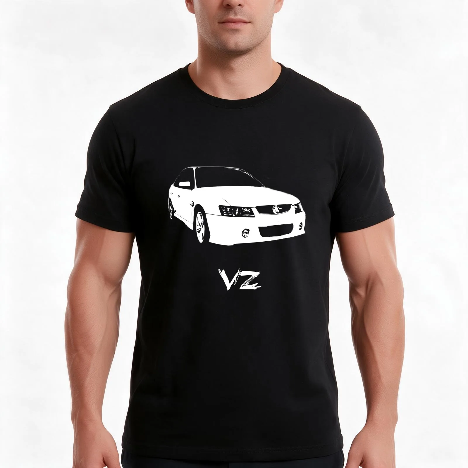 vz commodore T-Shirt, Summer Casual Cotton Tee, Oversized Streetwear Tops, Vintage Graphic Print, Loose Fit Short Sleeve