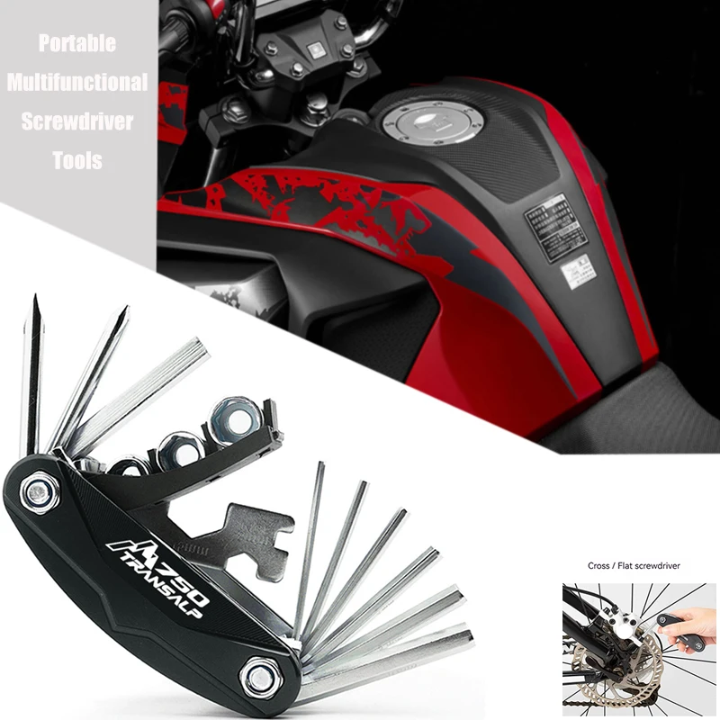 

For Honda TRANSALP XL750 600 650 700 XLV Transalp750 Motorcycle Accessories Multifunction Combination Tool Repair Screwdriver