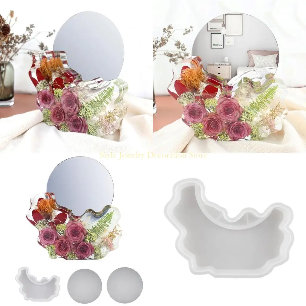 

D46E Irregular Geometry Epoxy Mirror Mould Suitable for DIY Crafts Handmade Jewelry