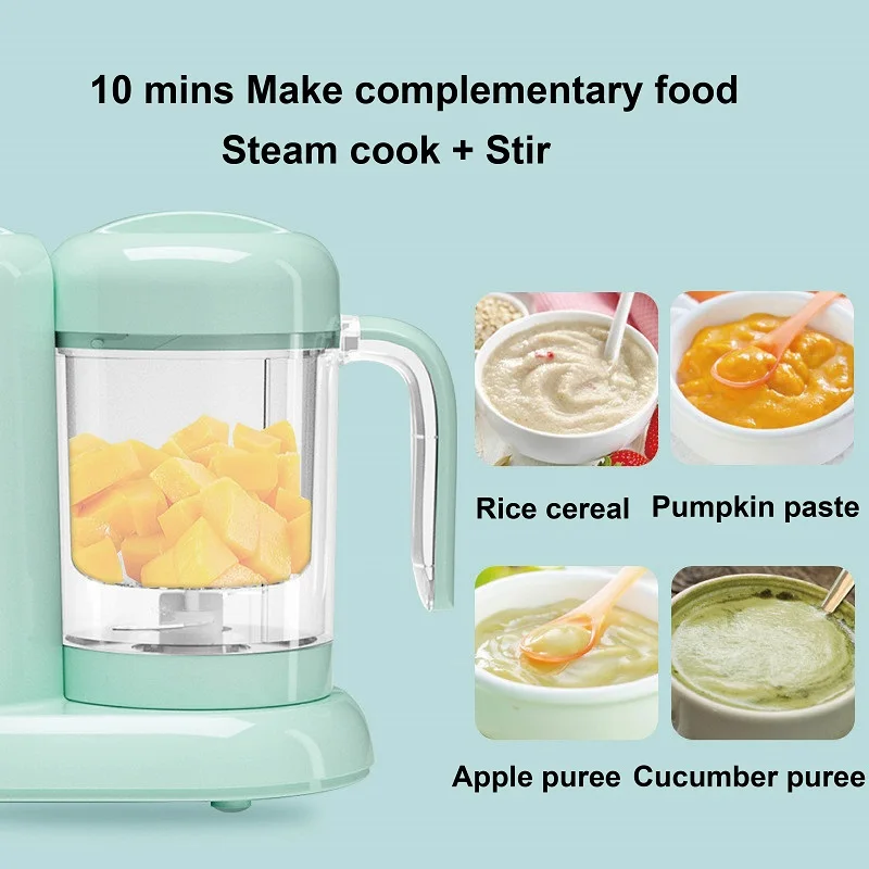 220V Baby Food Supplement Machine Multicooker Solid Food Cooking Machine Electric Blender Grinder Mixer Steaming Cooking Pot