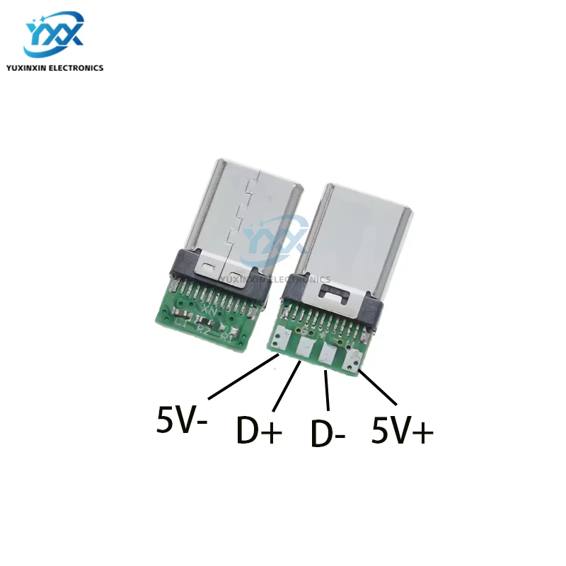 1/5Set Type-C مايكرو USB موصلات ذكر جاك الذيل التوصيل محطات كهربائية موصل الحال بالنسبة للهاتف لتقوم بها بنفسك إصلاح لحام طقم محول