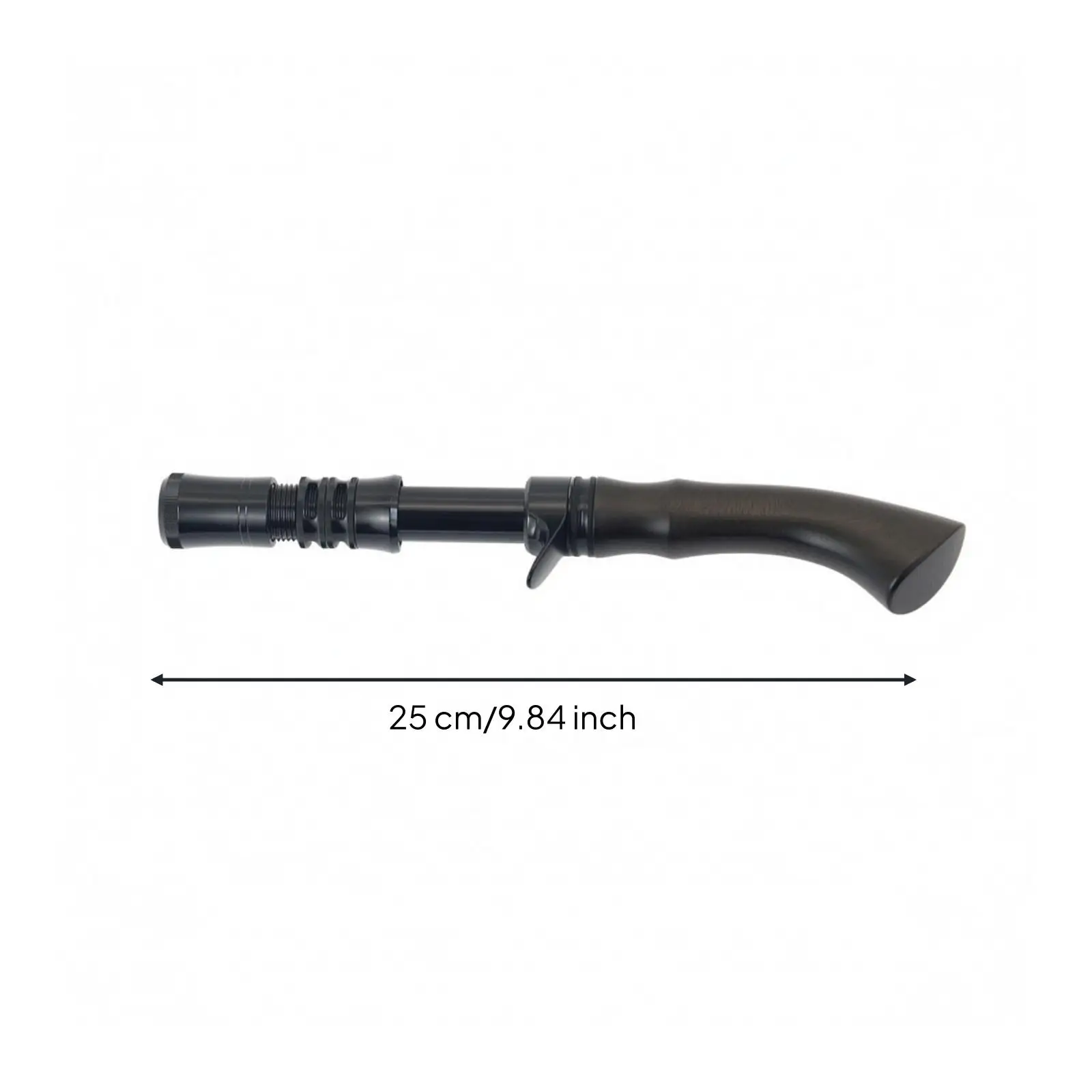 Aluminum Alloy Solid Wood Fishing Rod Repair Handle with Metal Reel Seat for DIY Custom Rod Building Replacement Grip