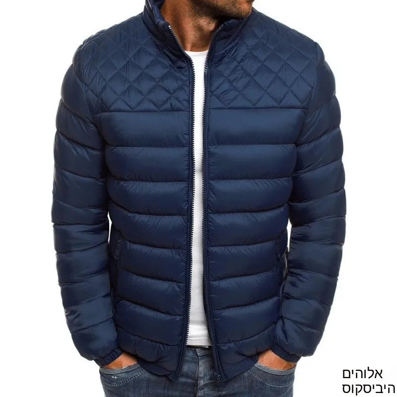 

Мужская повседневная хлопковая куртка, однотонная, с воротником-стойкой, теплая, модная, удобная, свободного кроя