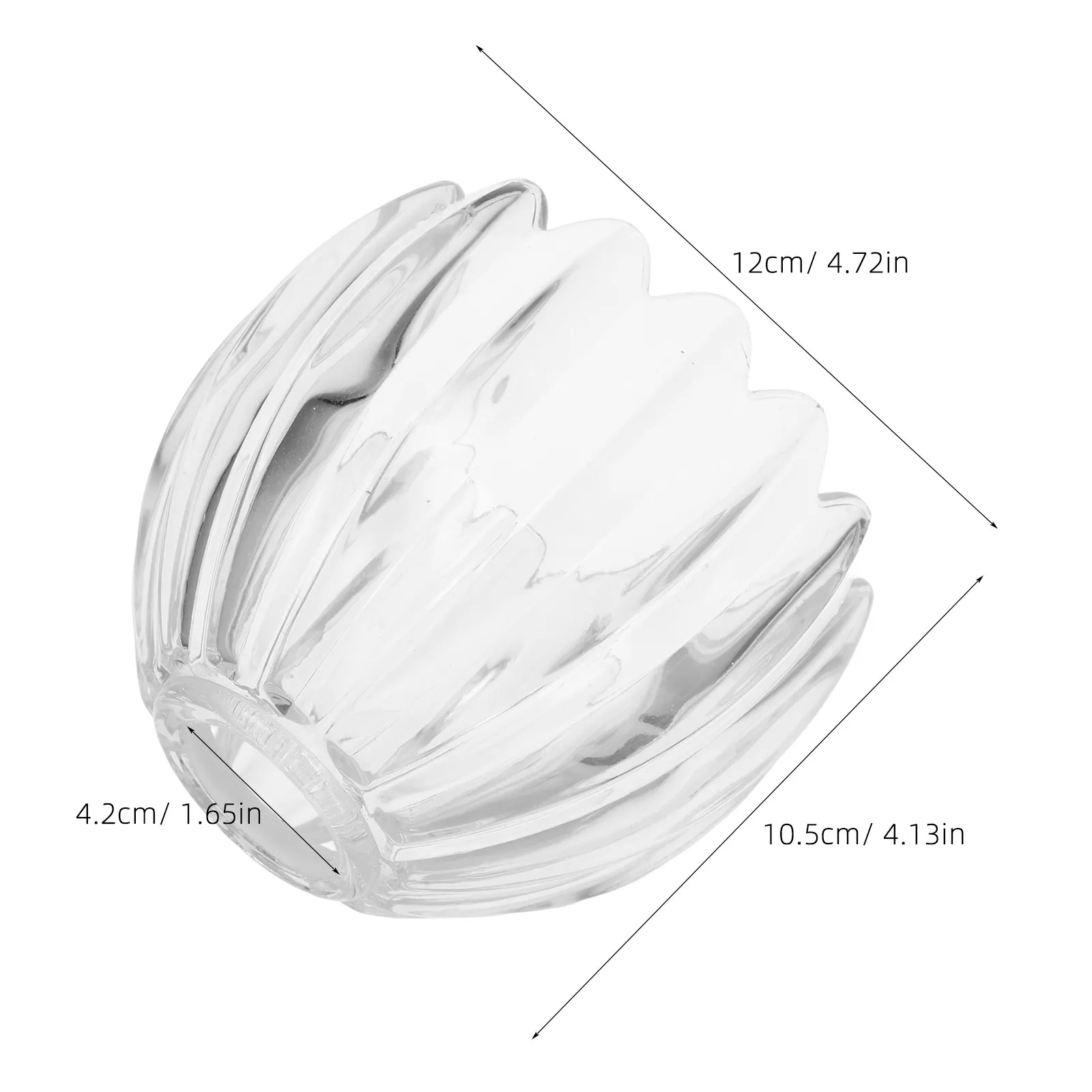 2Pcs Glass Lampshade Clear Flower Shape Replacement Decorative Pendant Wall Ceiling Lighting Replacement Globe Shade