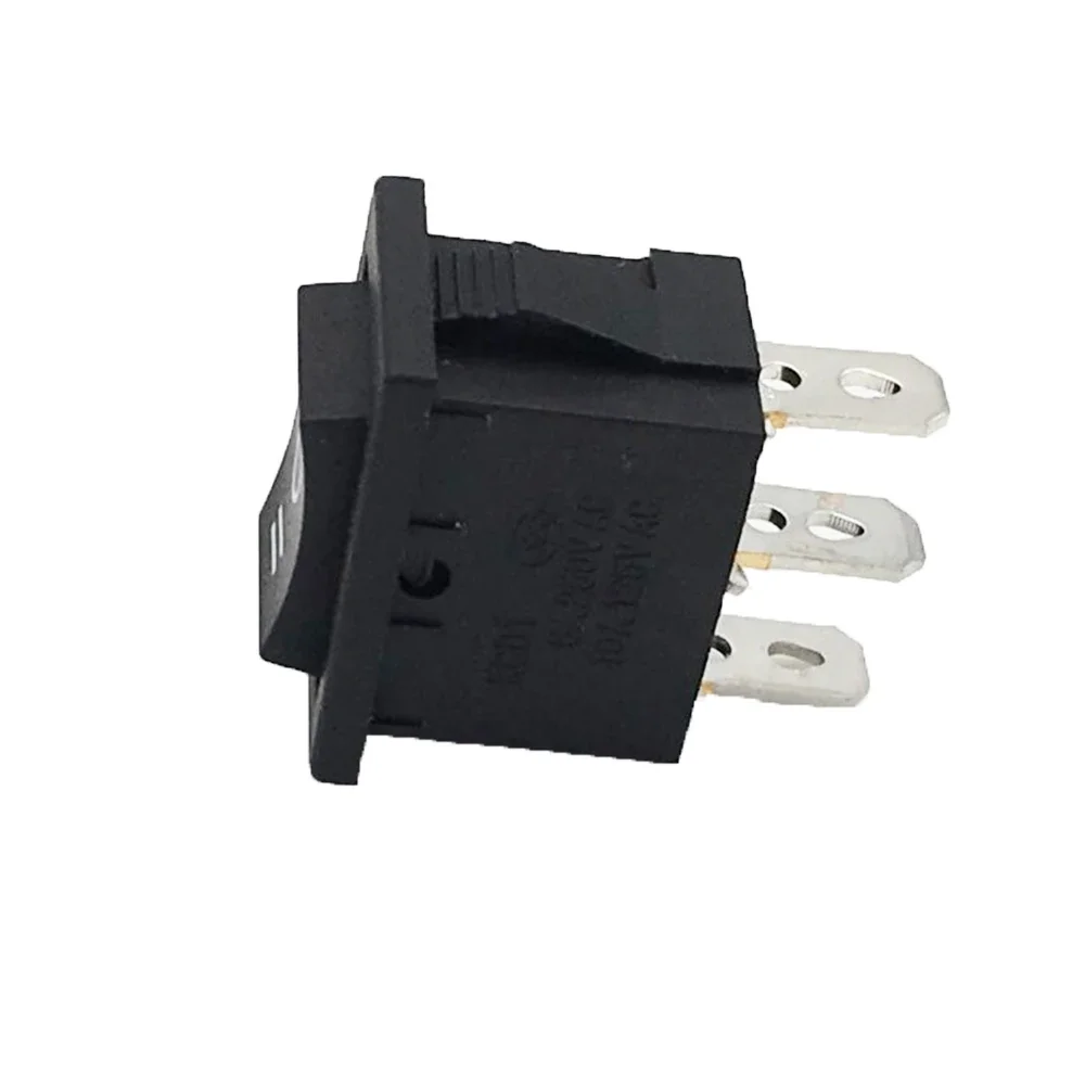 

30 шт./лот, 3-контактный 6A, 125 В, черный кулисный переключатель, импортные кулисные переключатели мощности, 21*15 мм, ножной кулисный переключатель, высокое качество